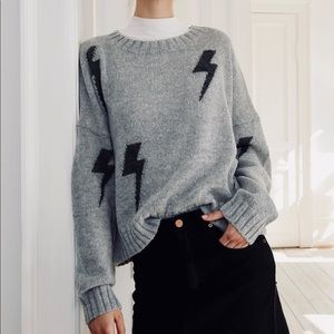Rails lightening bolts sweater